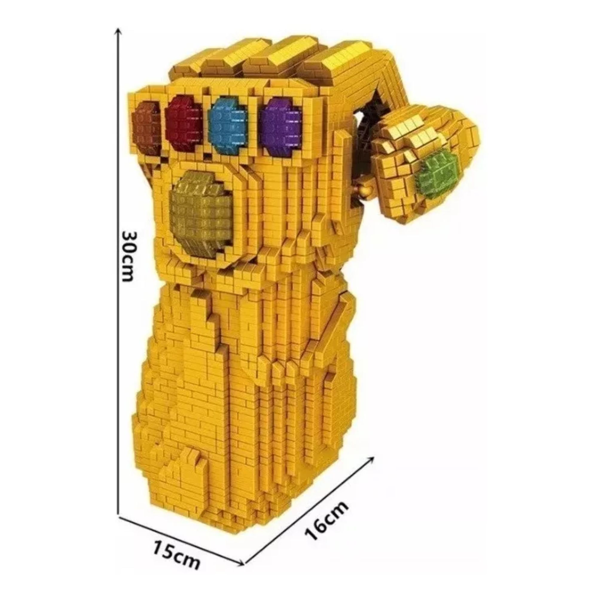 Guantelete Del Infinito Set Bloques Armables Figura 3d Rompecabezas Guante del infinito Thanos 