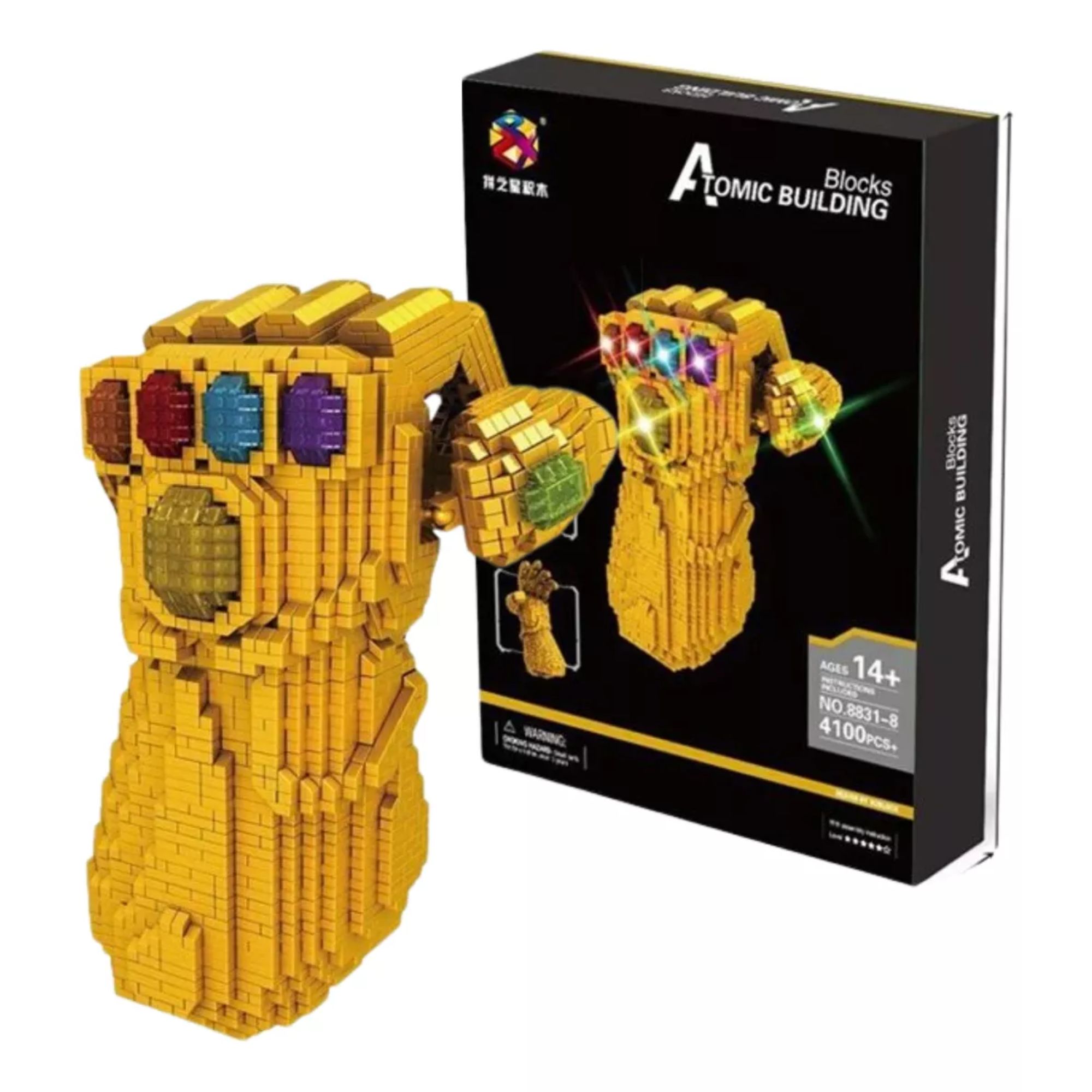 Guantelete Del Infinito Set Bloques Armables Figura 3d Rompecabezas Guante del infinito Thanos 