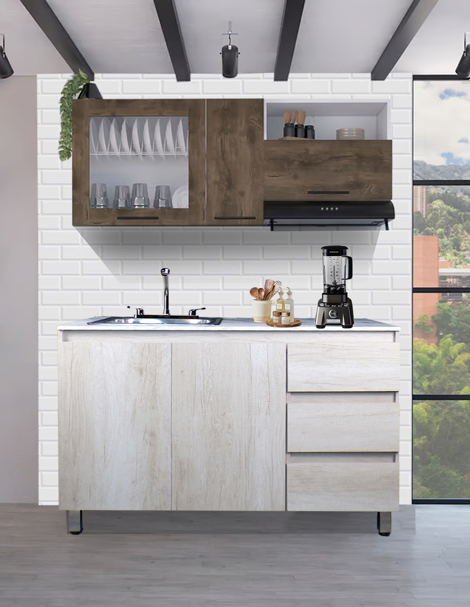 Cocina Integral Completa Premium CLAVEL Con Tarja