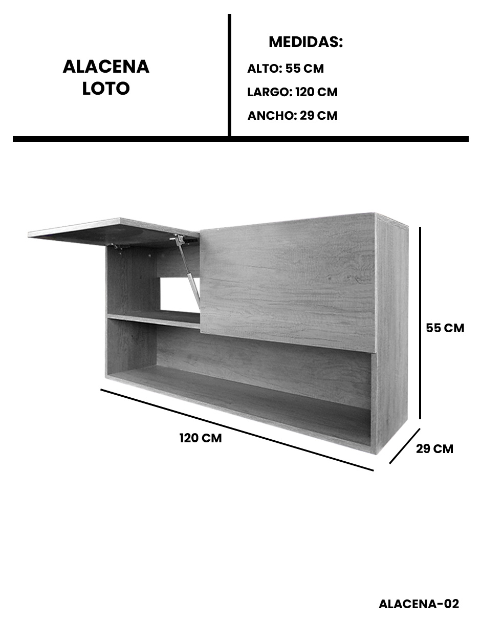 Alacena Gabinete Superior LOTO Para Cocina Integral