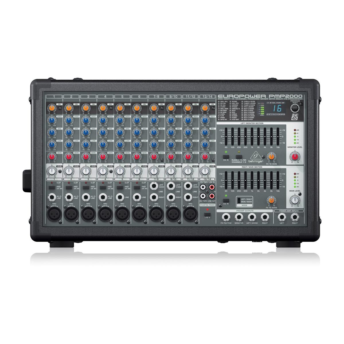 Consola Mezcladora BEHRINGER PMP2000D Activa 2000 Watts