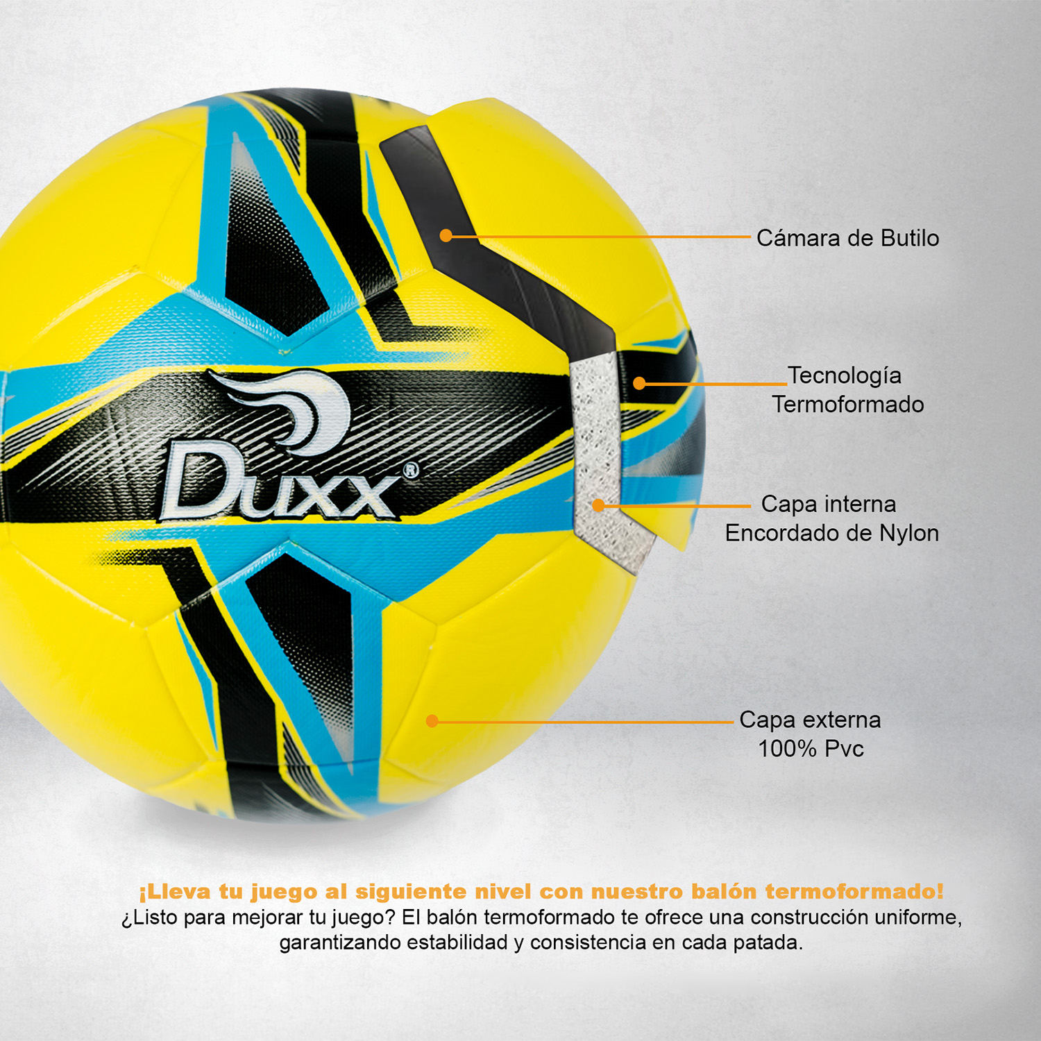 Balón Fútbol Soccer Duxx Termoformado #5