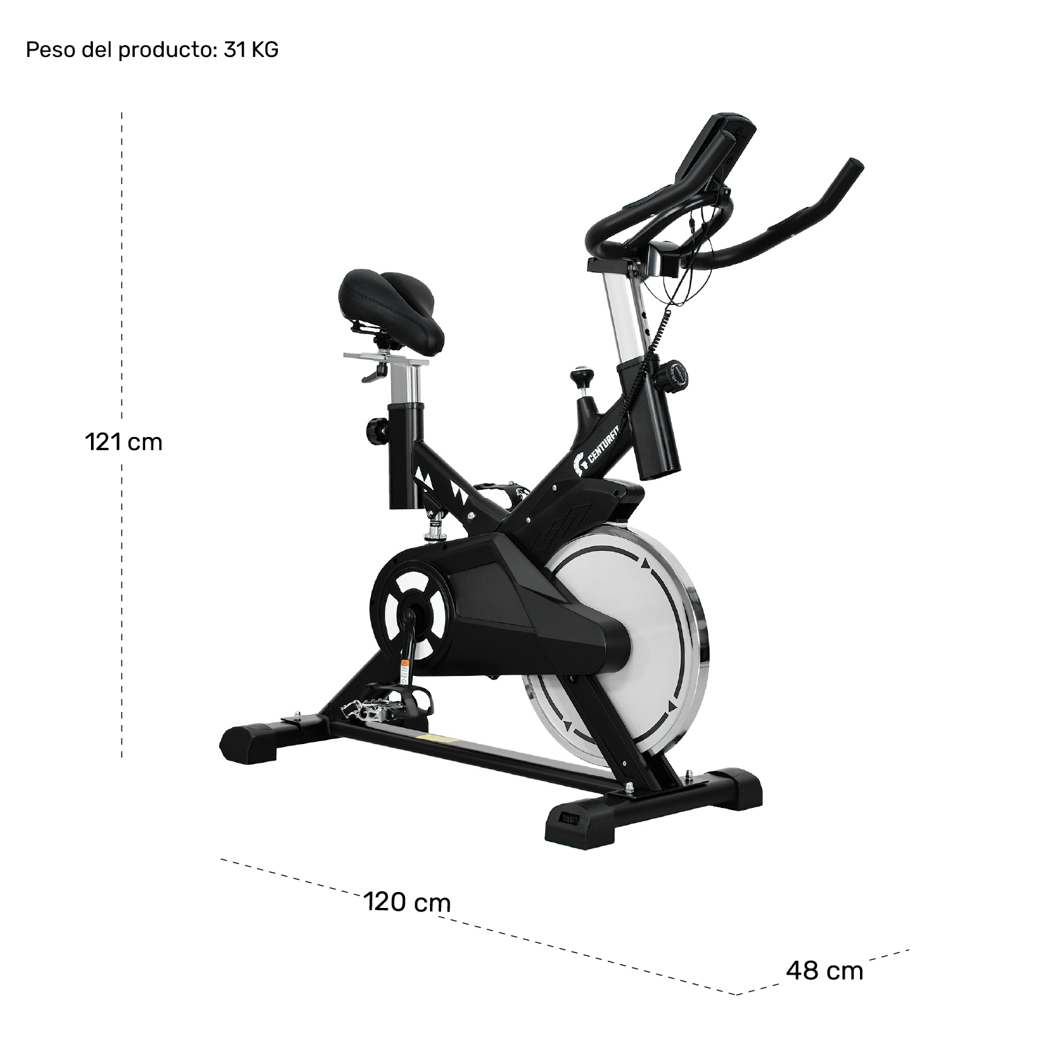 Bicicleta Spinning Centurfit 13 Kg Rueda Fitness Prremium Ejercicio Centurfit