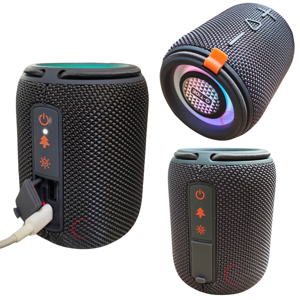 Bocina Bluetooth Portátil G-Tide SV30 con Luces LED y Sonido Hi-Fi