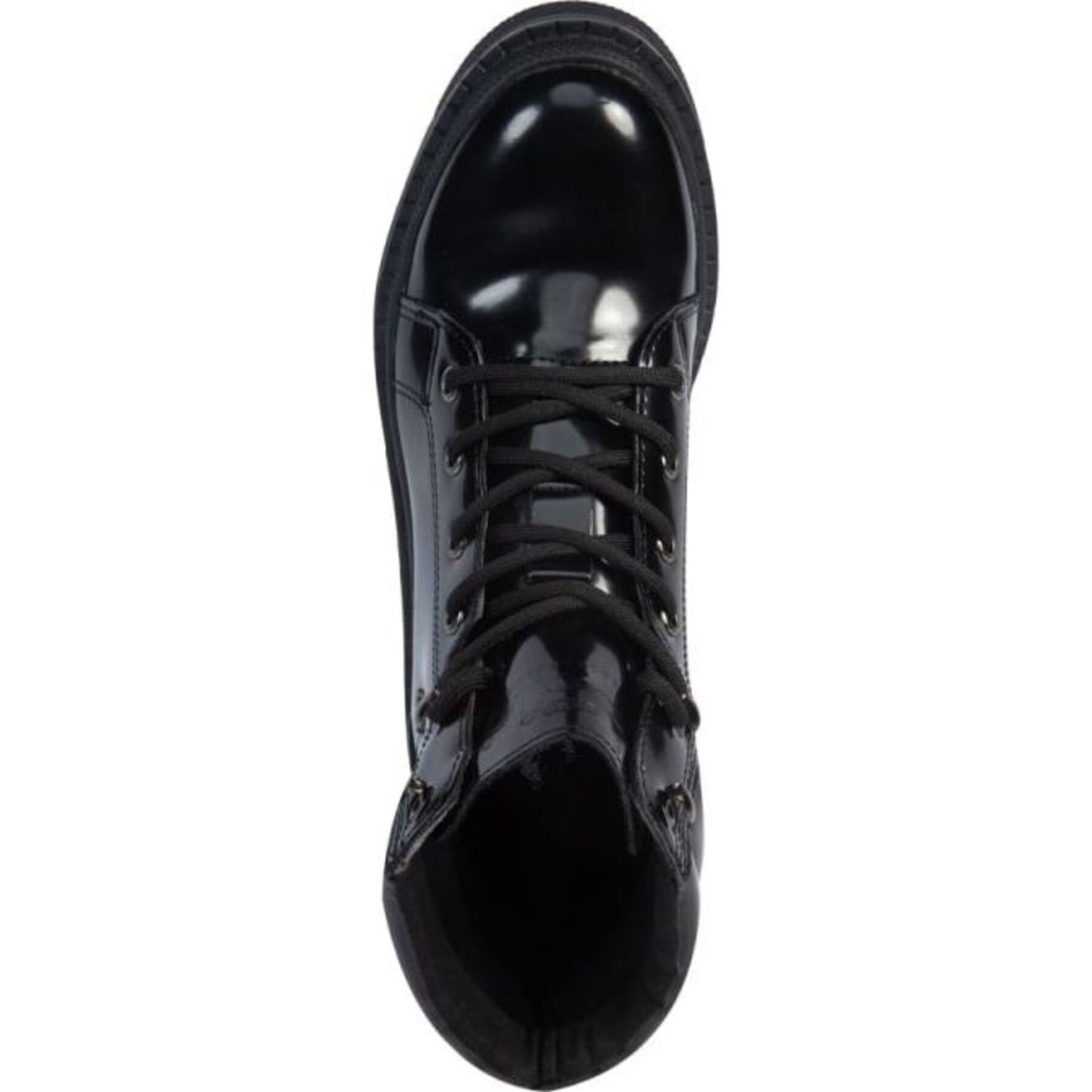 Bota para mujer, tipo hiker, con acabado camaleón y agujetas, color negro, marca H P C P olo 1177703