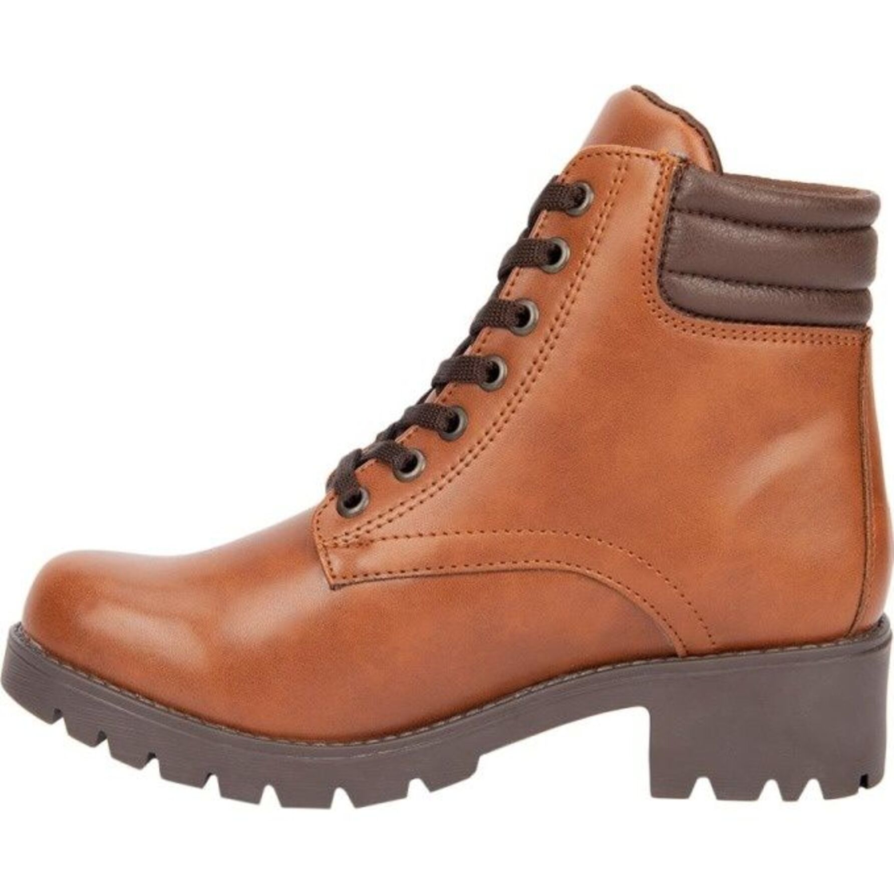 Botín para mujer, tipo hiker, con acabado napa, color cognac, marca H P C P olo 1178097