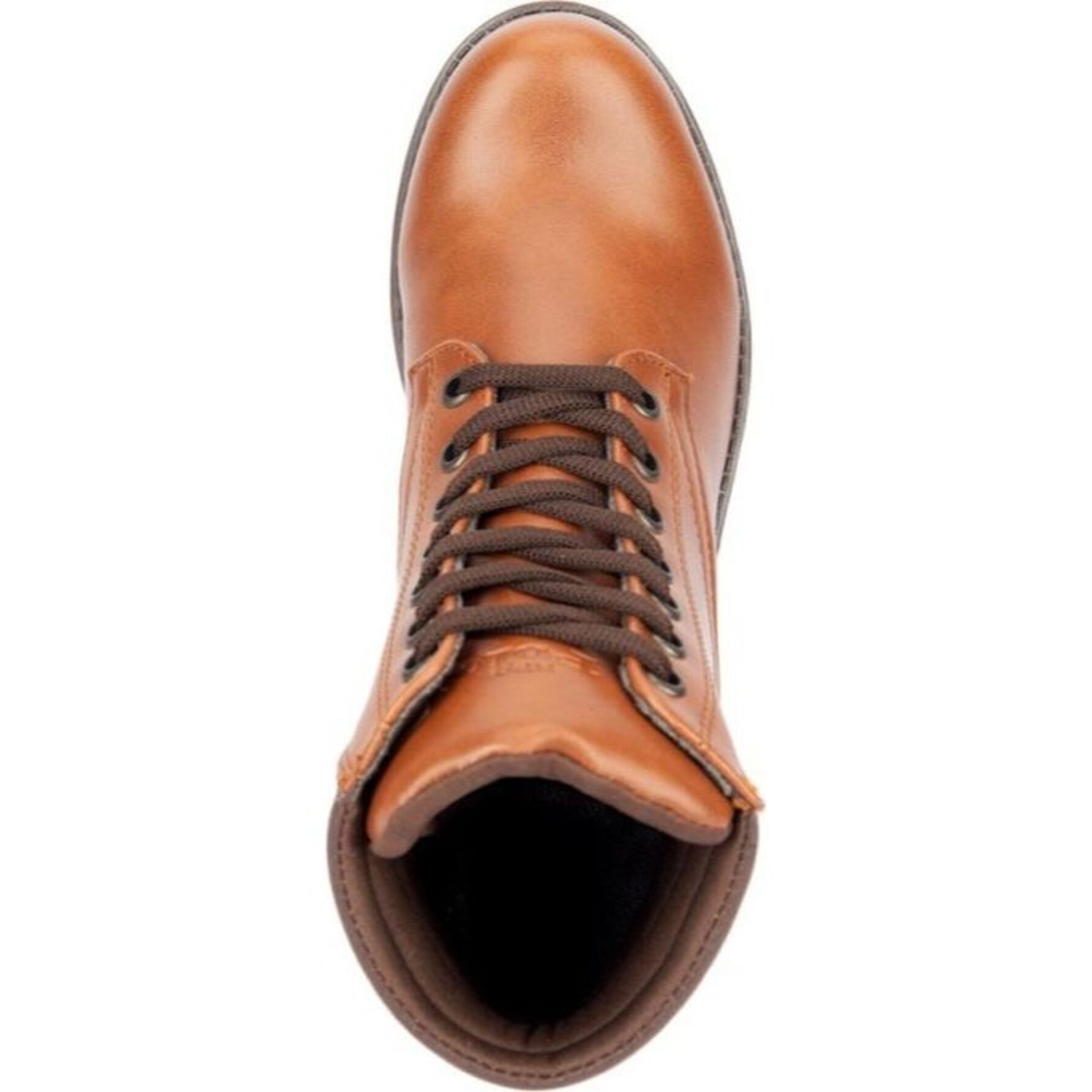 Botín para mujer, tipo hiker, con acabado napa, color cognac, marca H P C P olo 1178097