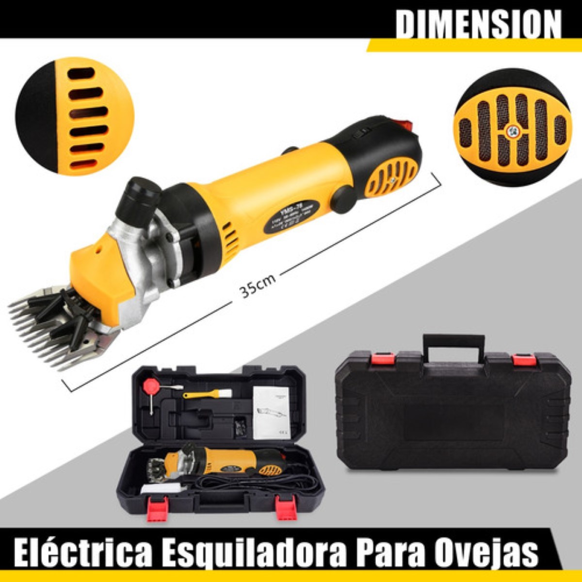 Eléctrica Esquiladora Para Corte De Pelo De Cordero Y Oveja amarillo