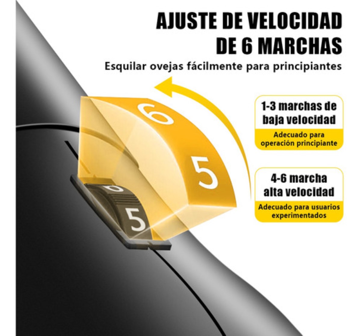 Eléctrica Esquiladora Para Corte De Pelo De Cordero Y Oveja amarillo
