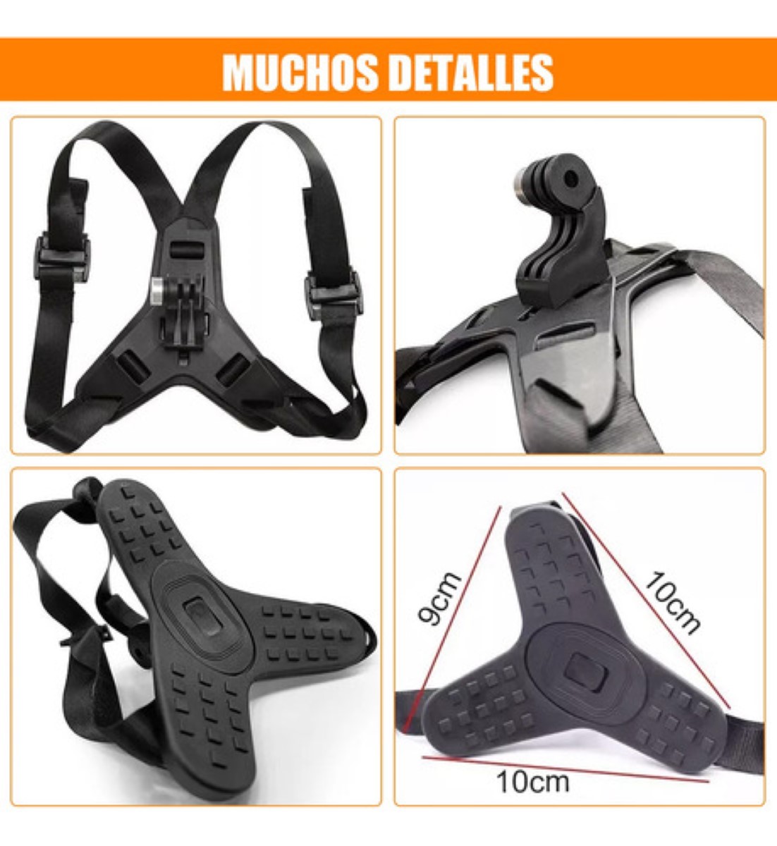 Base Soporte Casco Moto Para Celular Y Cámara Con 1 Remoto negro