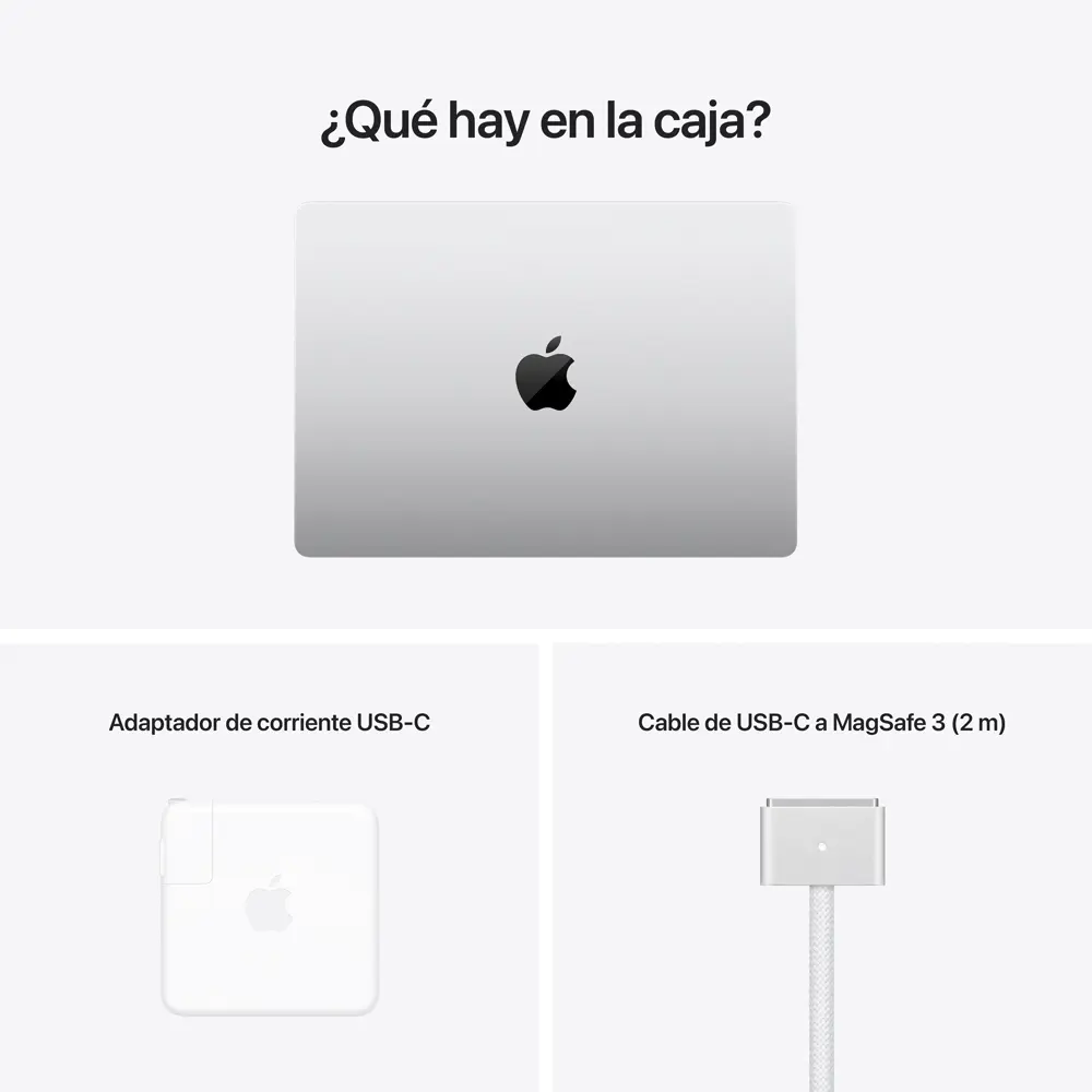 MacBook Pro 14" MKGT3E/A Chip M1 Pro CPU10 GPU16 16GB 1TB Plata