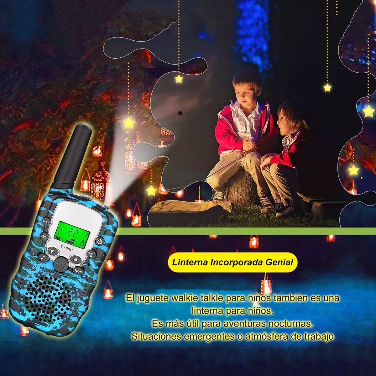 Radio Portátil Walkie Talkies De Juguete Militar Para Niños Azul