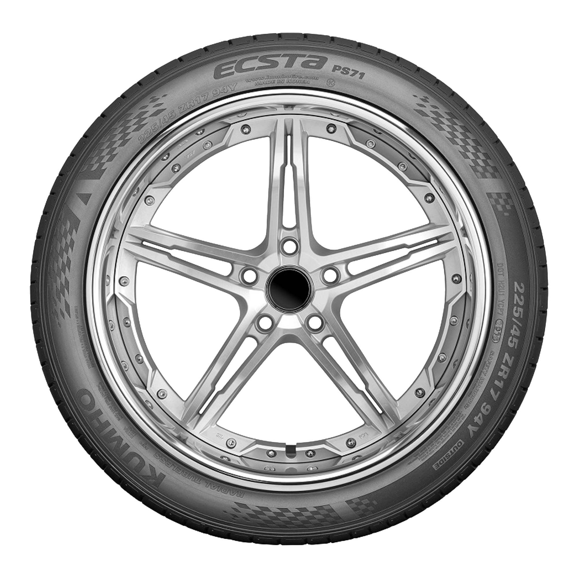 Llanta 205 45 R17 ECSTA PS71 RUN FLAT 84V KUMHO