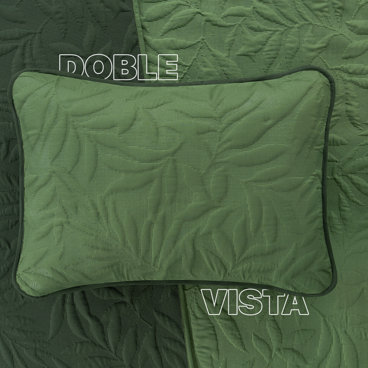 Edredón Ligero Matrimonial Doble Vista con Funda Verde Oscuro - Verde Oliva REAL TEXTIL.