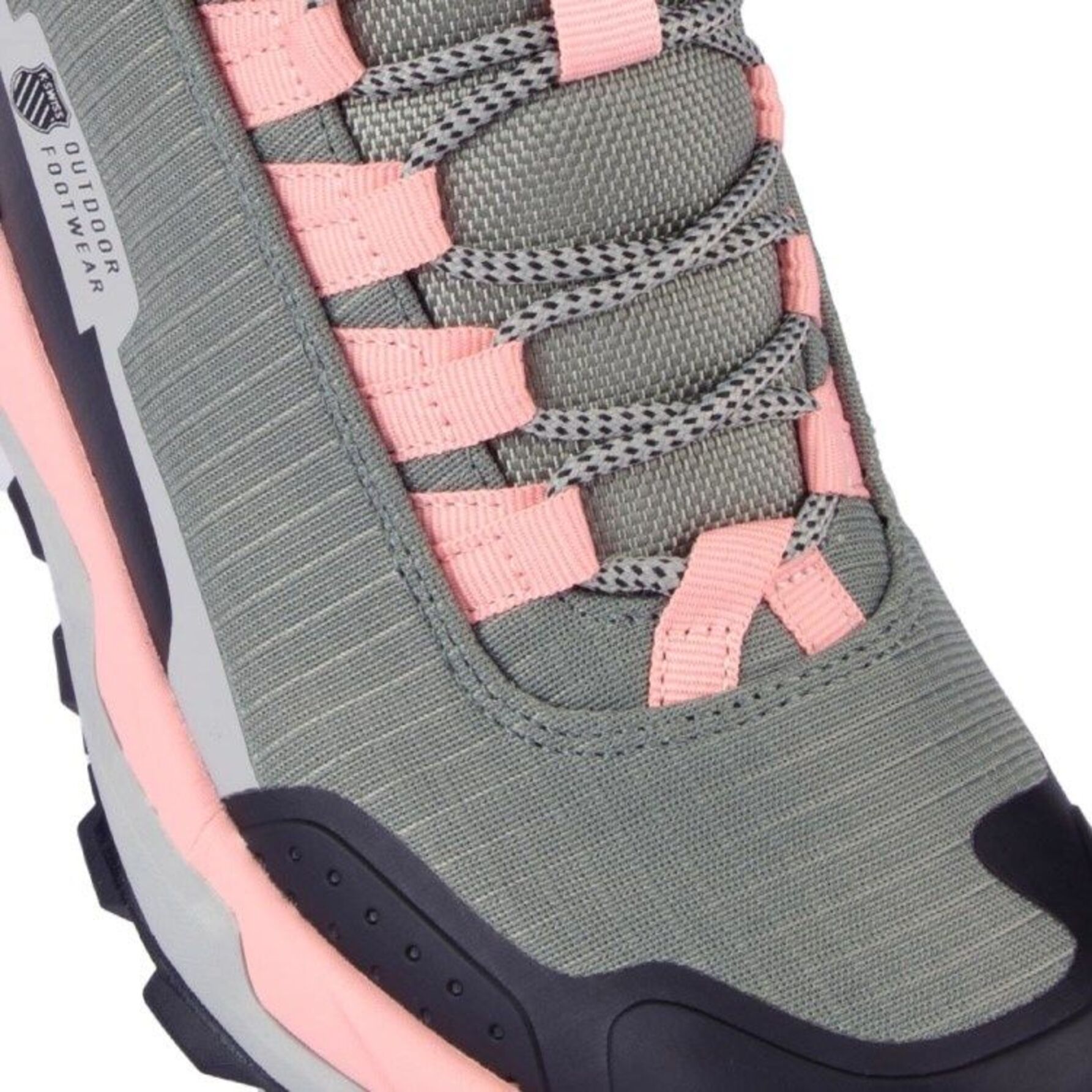 Bota para mujer, tipo hiker, con suela tipo track, color gris, con agujetas, marca K-Swiss 1190124