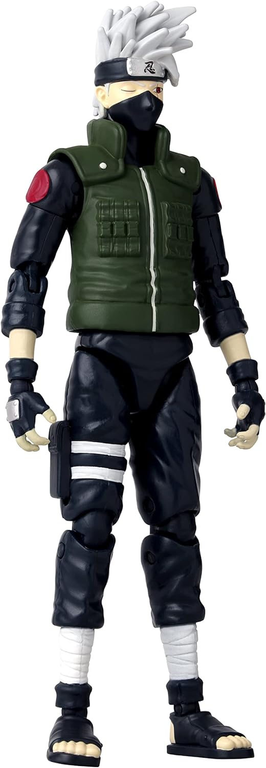 Anime Heroes Kakashi Hatake Fourth Great Ninja War 8th Wave Figura Articulada de Acción de 6.5" Muñeco Coleccionable para Niños Original de Bandai 