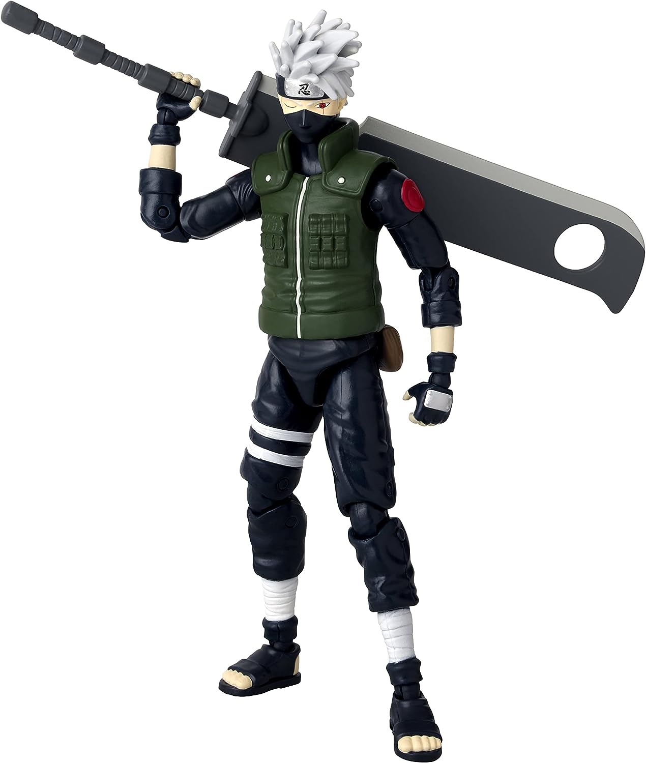 Anime Heroes Kakashi Hatake Fourth Great Ninja War 8th Wave Figura Articulada de Acción de 6.5" Muñeco Coleccionable para Niños Original de Bandai 