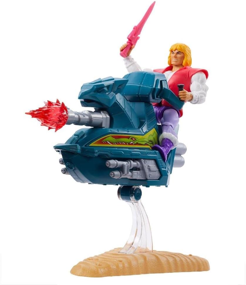 Vehículo Jet Sled Masters of the Universe con Figura de Acción Exclusiva Príncipe Adam MATTEL MOTU
