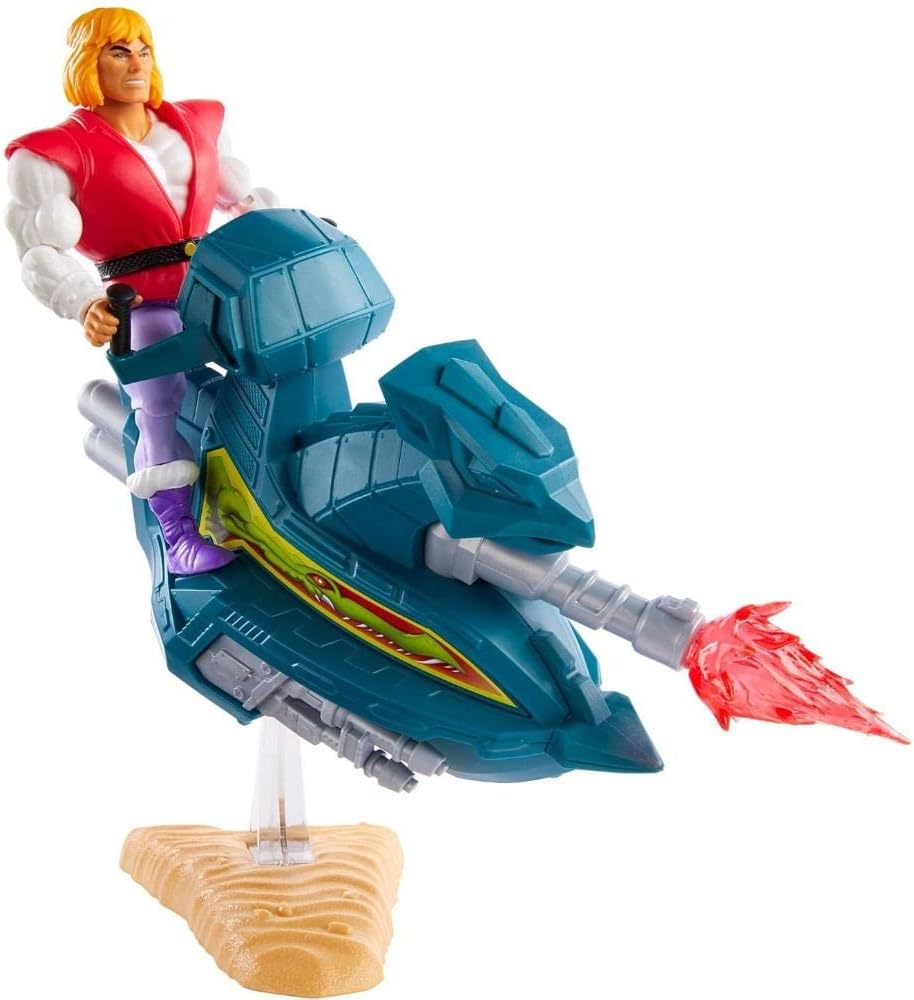 Vehículo Jet Sled Masters of the Universe con Figura de Acción Exclusiva Príncipe Adam MATTEL MOTU