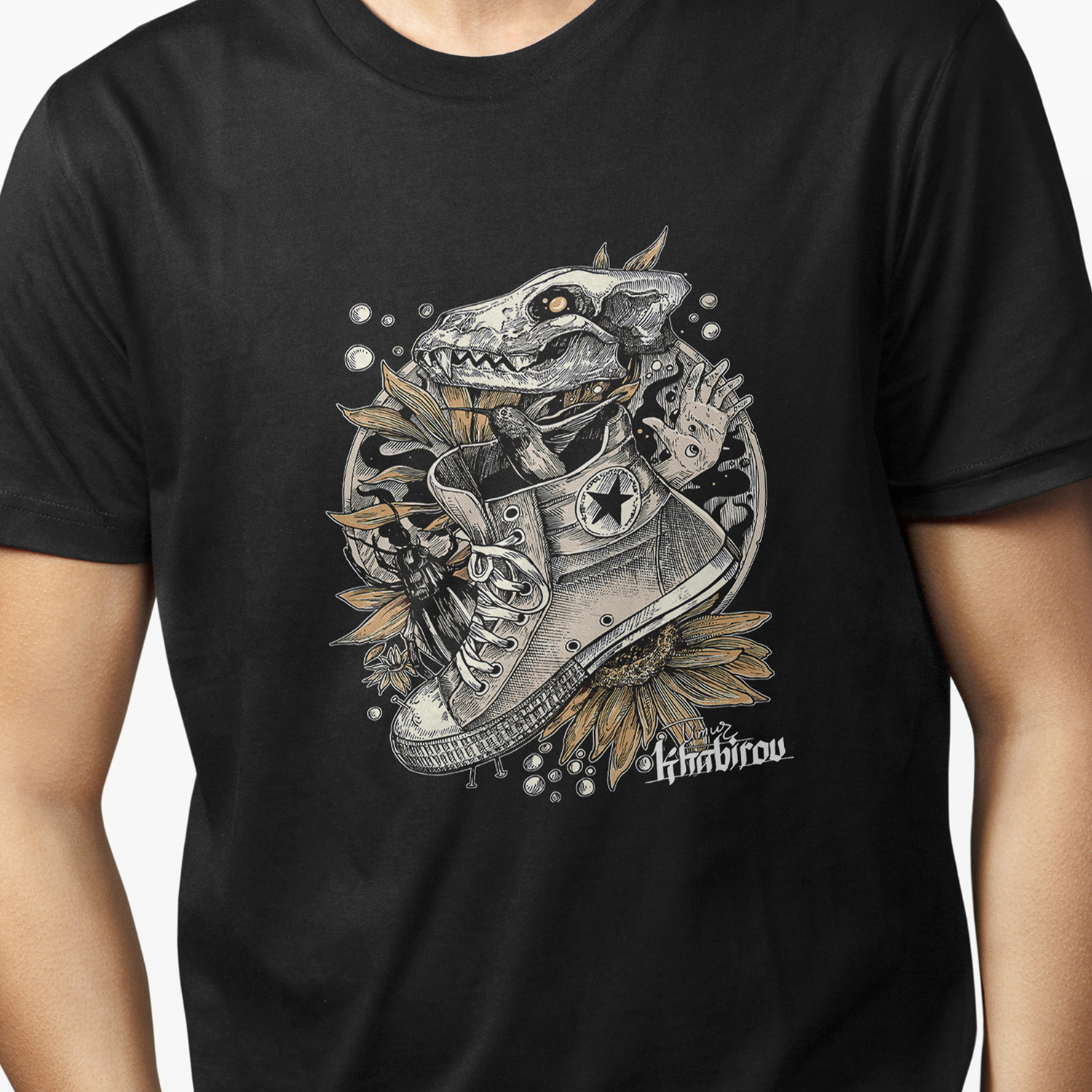 Playera Calavera Vintage Sneaker para hombre casual XOLO
