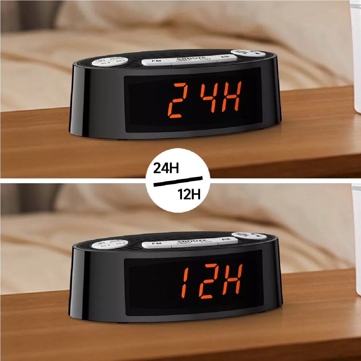 Radio Reloj Despertador Fm/am Digital Led Bocina