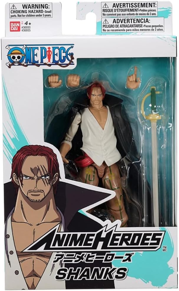 Shanks Anime Heroes One Piece Collectable Figura Articulada Bandai