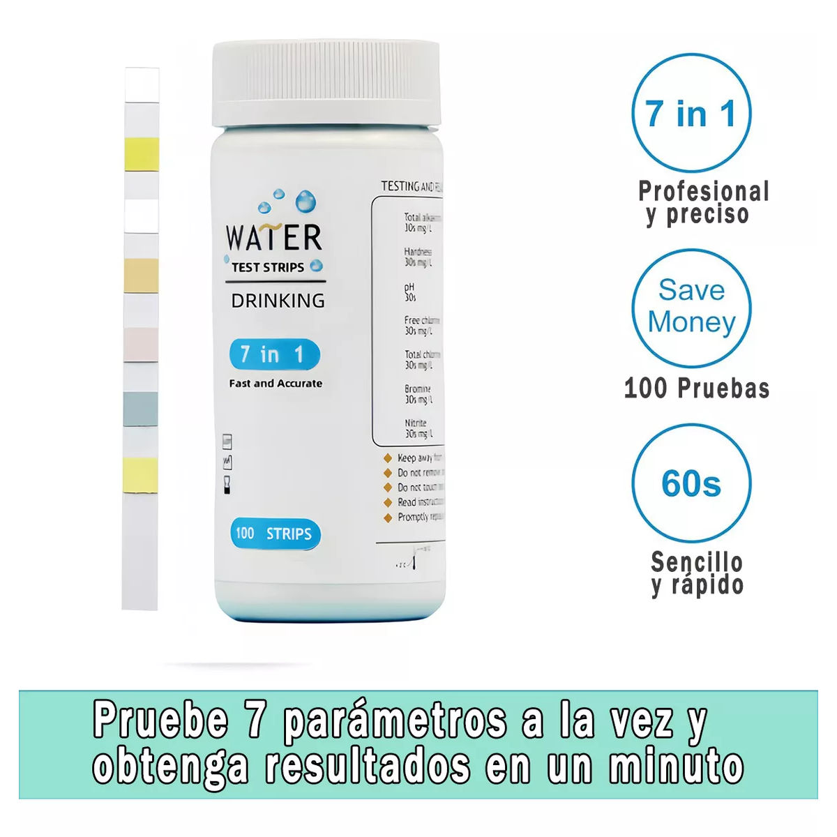 Prueba Rápida Para Acuario 7 En 1,kh, Ph, No2, No3,gh Y Cl