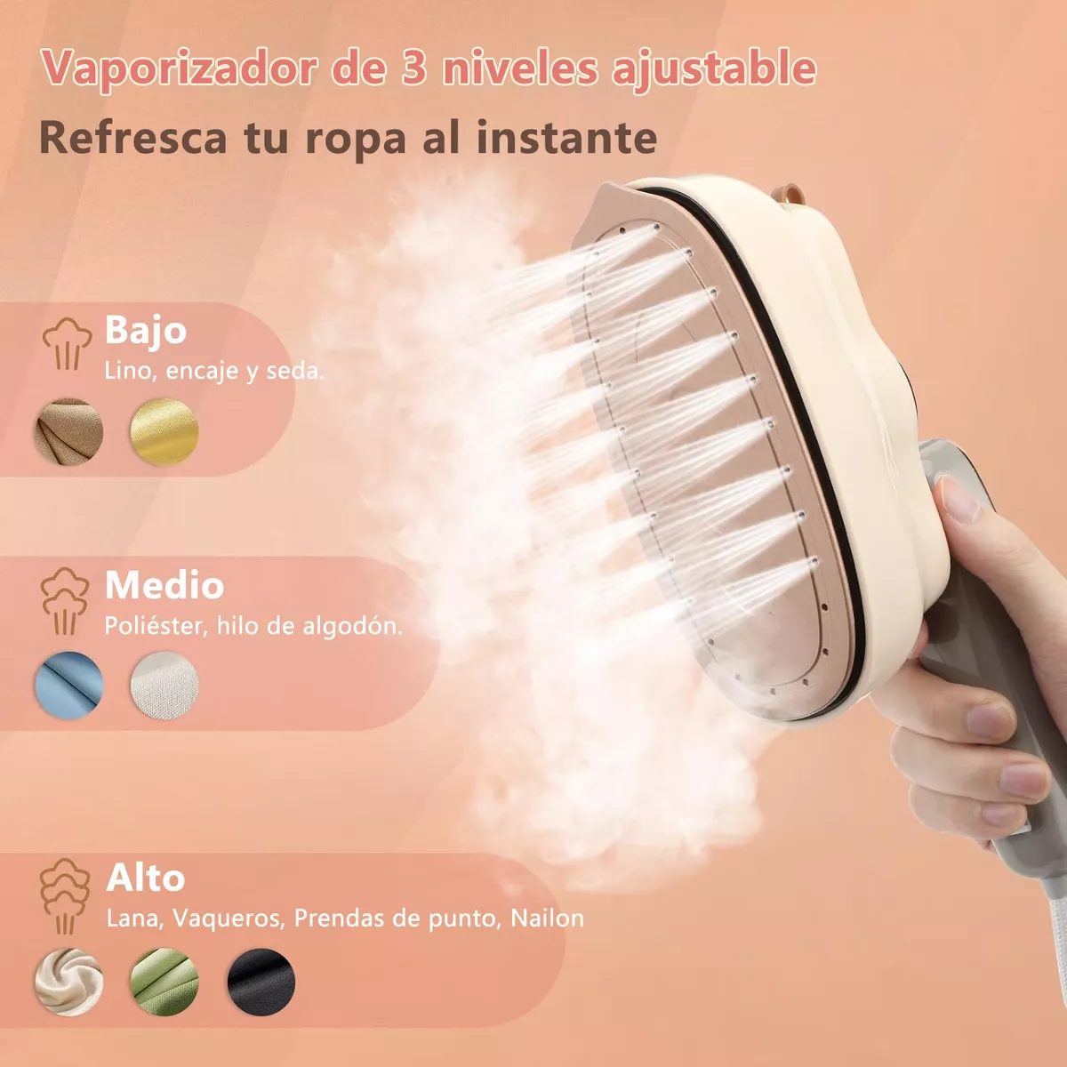 Plancha De Vapor Portátil Para Ropa Doble Uso Seco Y Húmedo