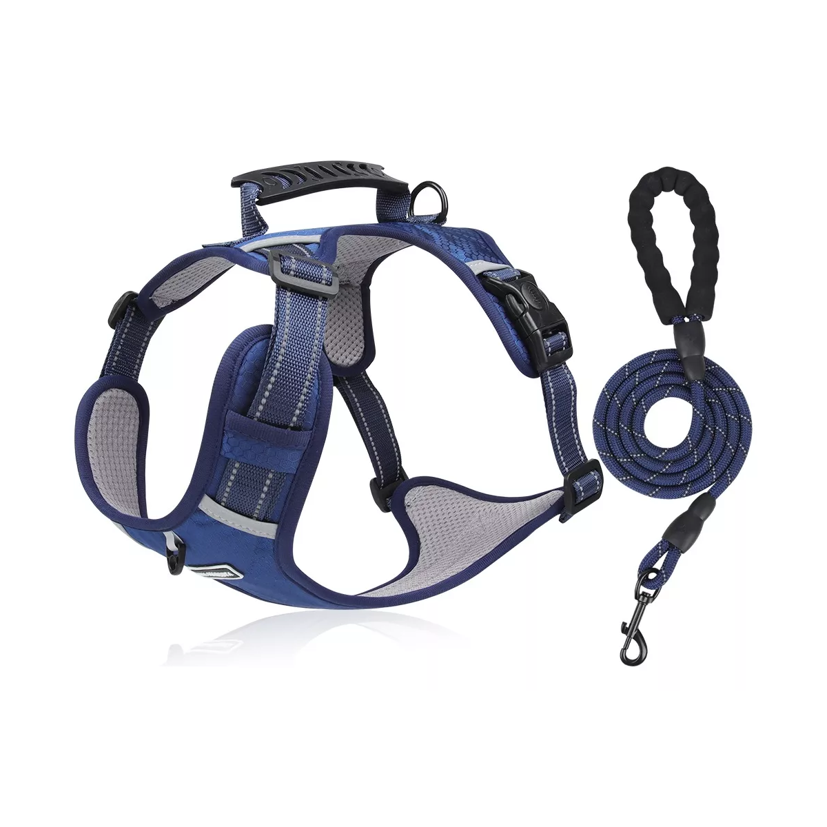 Pechera Arnés De Seguridad Para Perro Azul Marino Talla XL