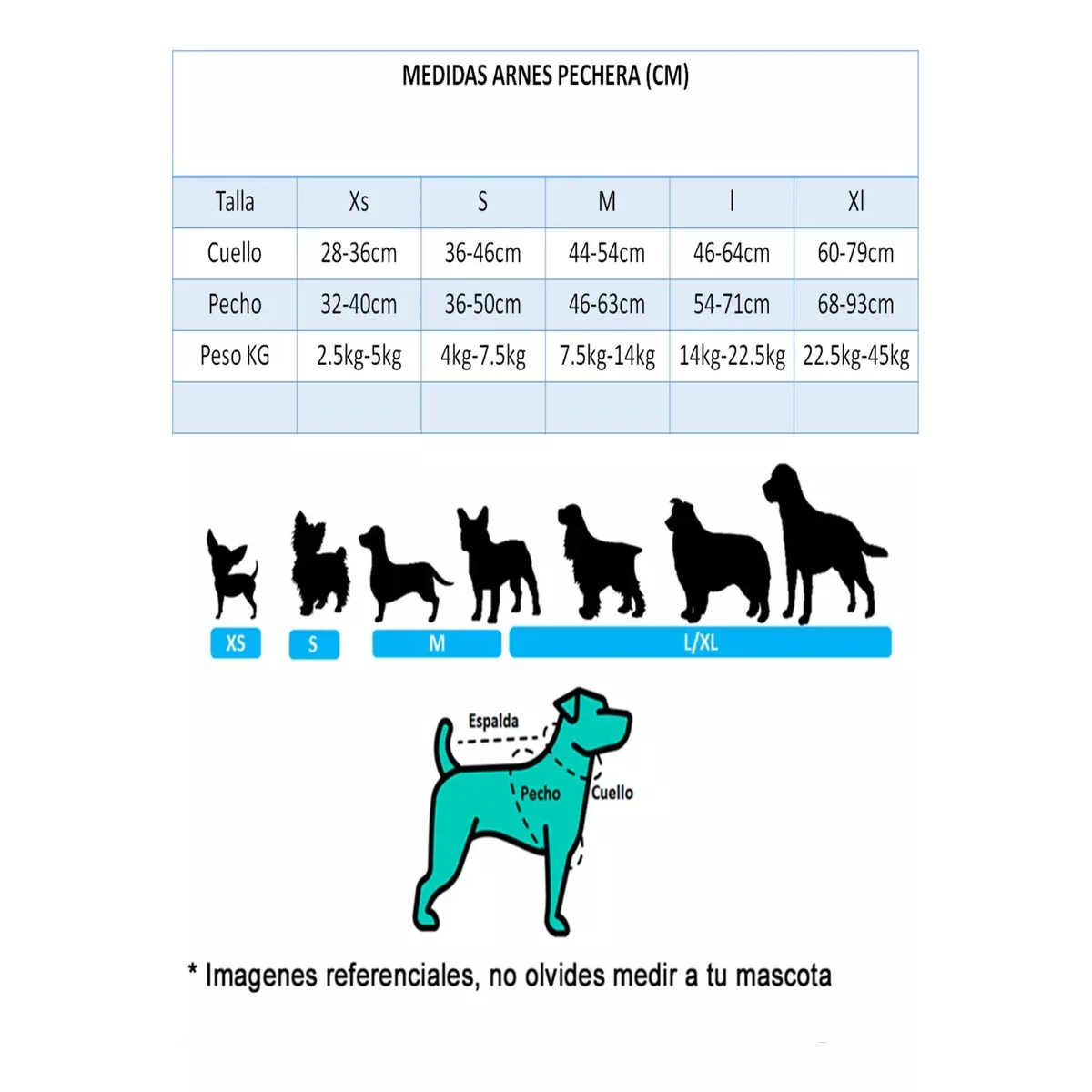 Pechera Arnés De Seguridad Para Perro Azul Marino Talla XL