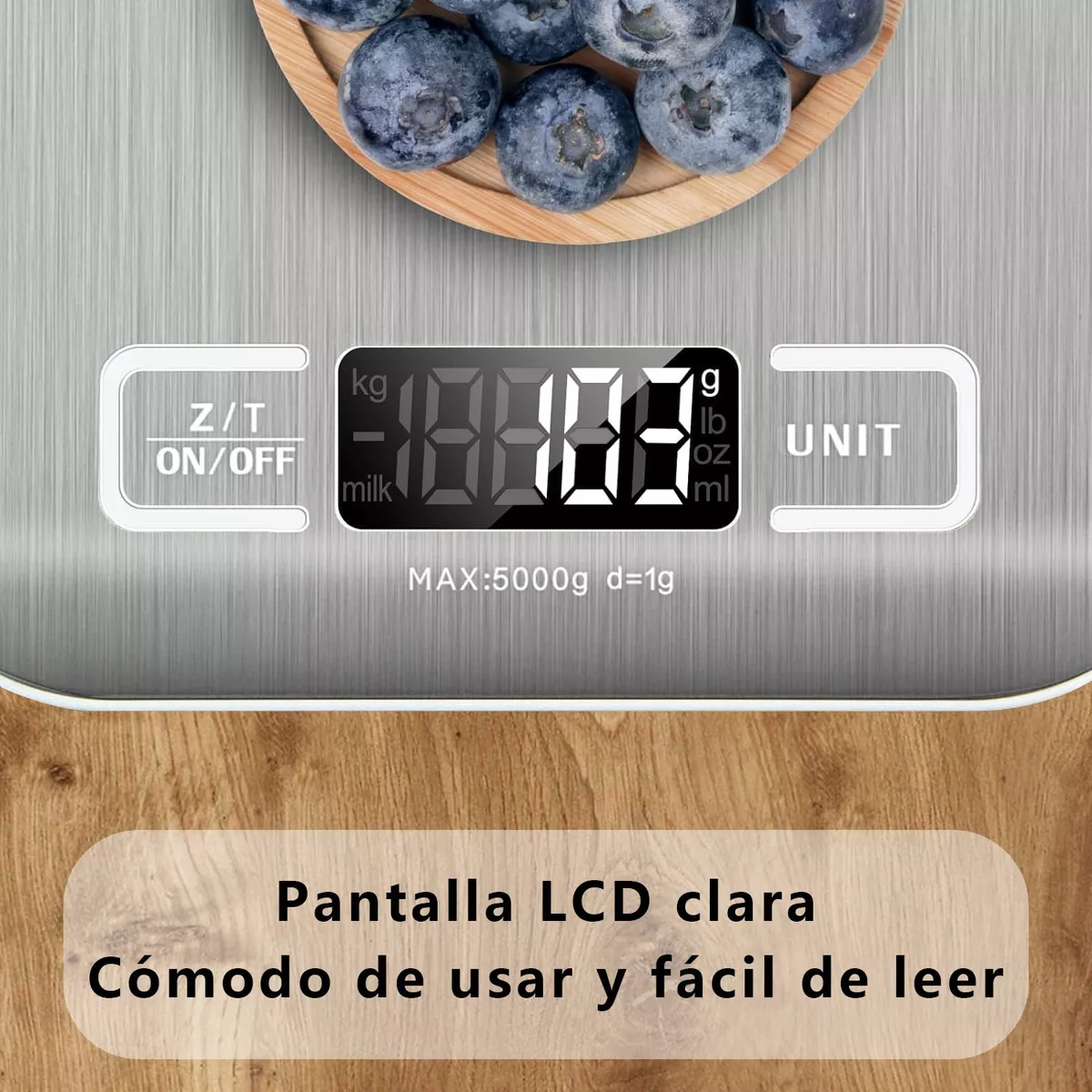 Báscula De Cocina Digital Recargable Por Usb 5kg
