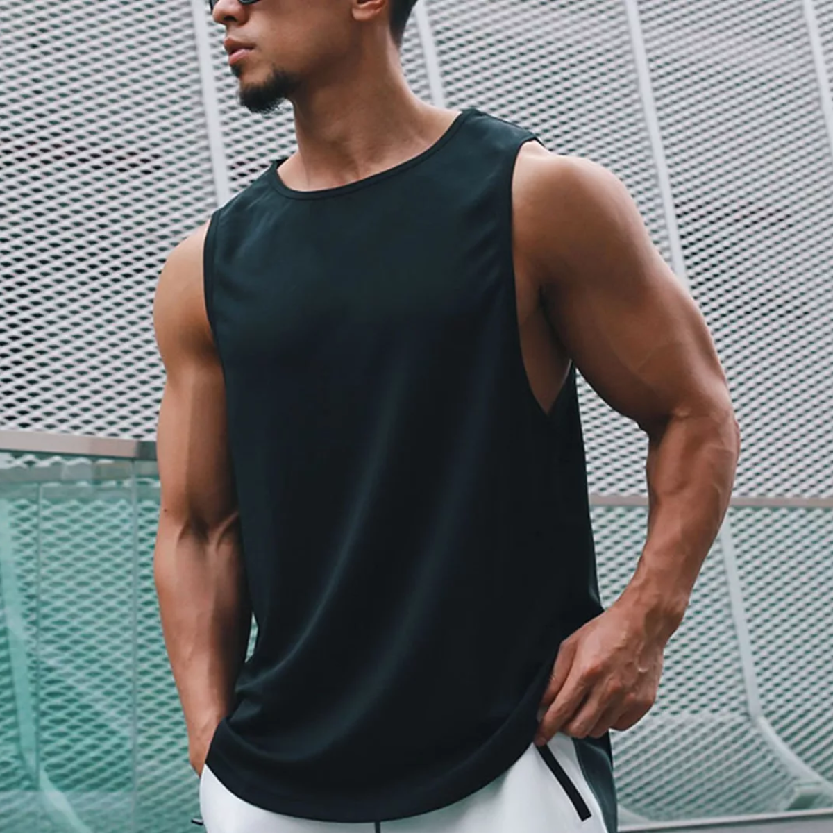 Fit Super Cómoda Playera Hombre Deportiva Negro Talla 3XL