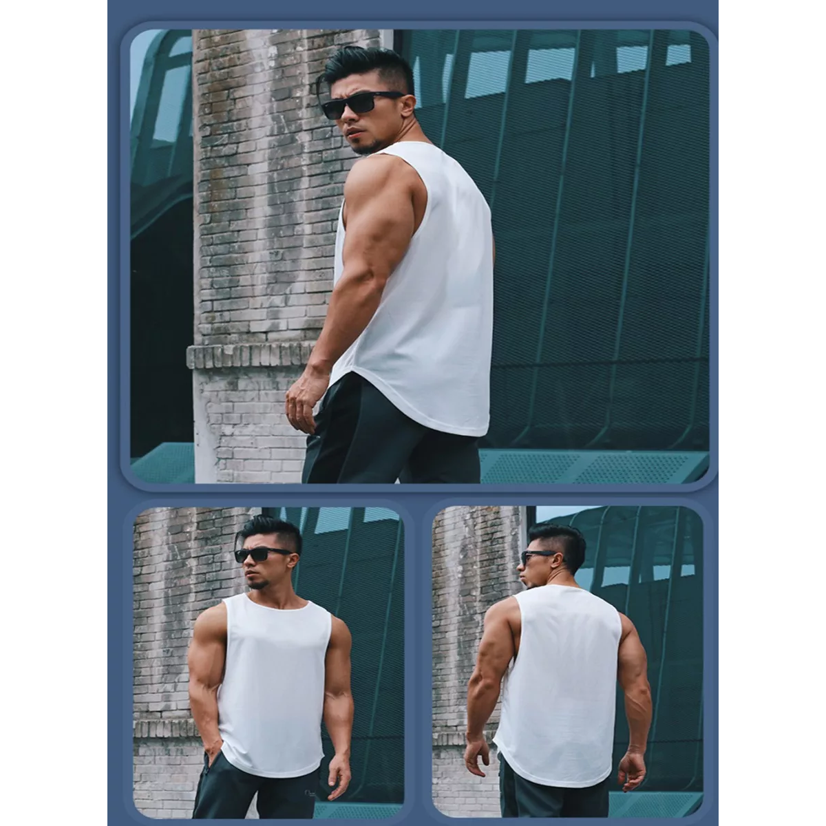 Fit Super Cómoda Playera Hombre Deportiva Blanco Talla 3XL