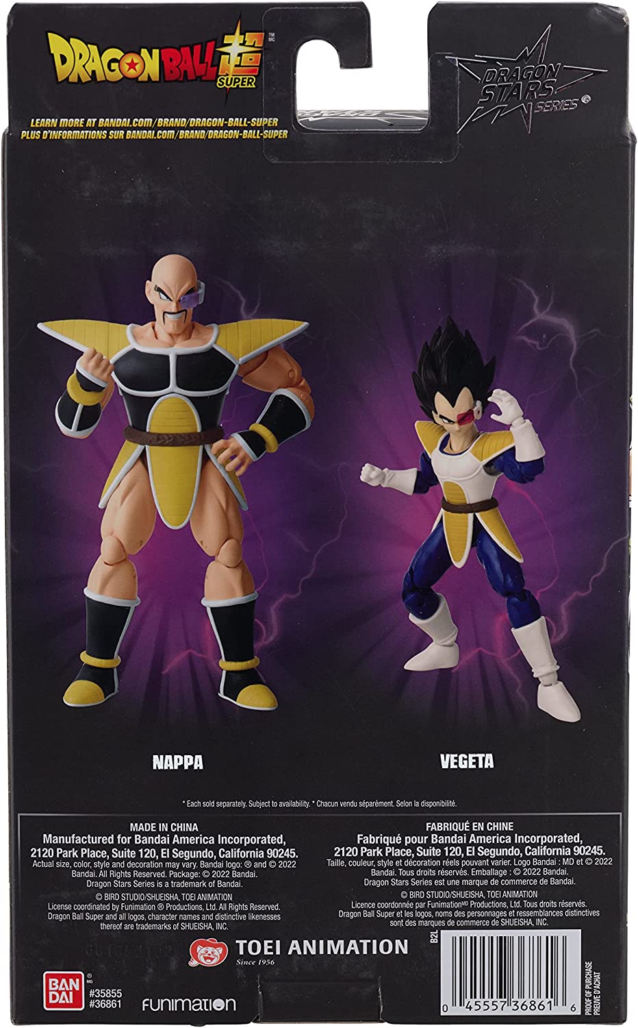 Nappa Dragon Stars Dragon Ball SuperFigura de acción de Dragon Ball Original Bandai 