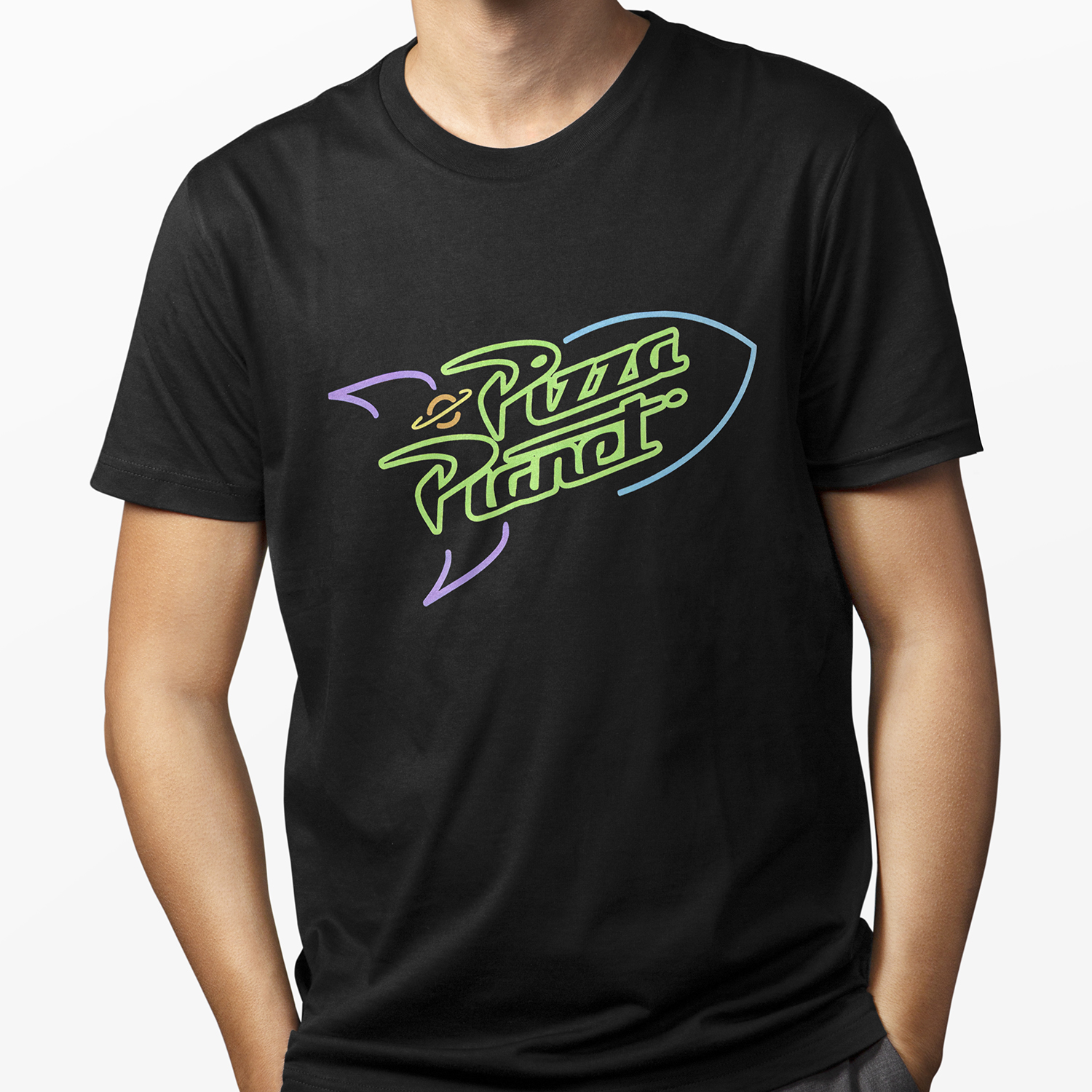 Playera para hombre Pizza Planet Retro Style XOLO