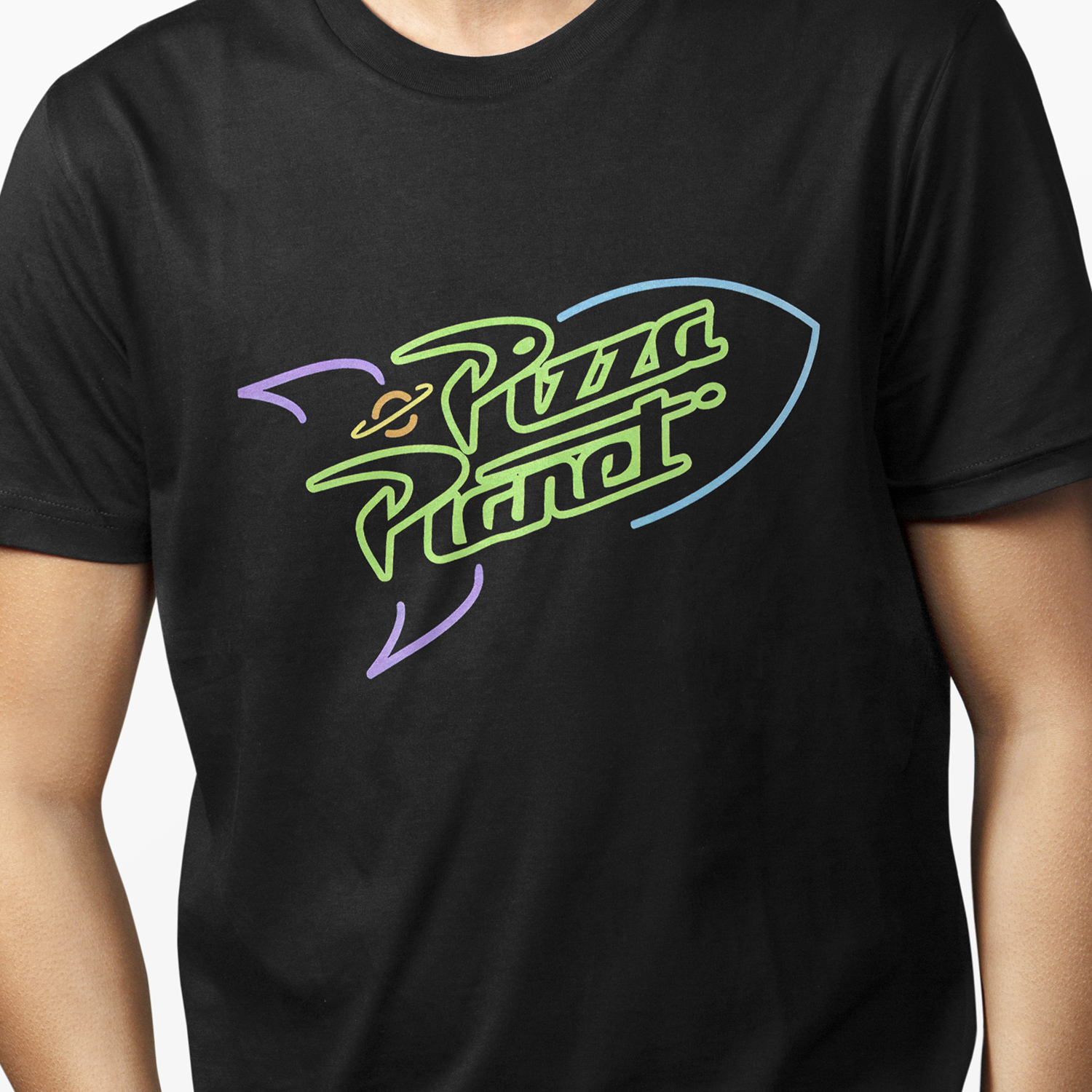 Playera para hombre Pizza Planet Retro Style XOLO
