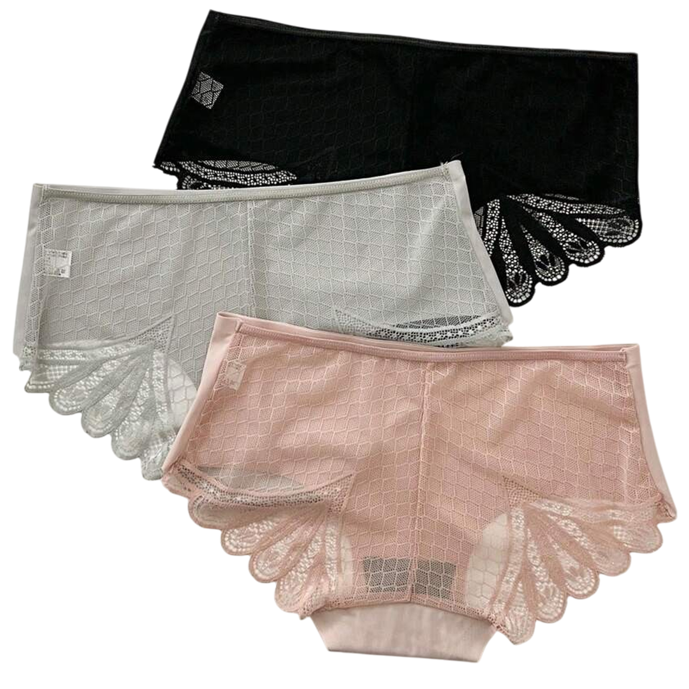 Kit de 3 Pataletas De Encaje Mujer Sexi y Elegante Ropa Interior