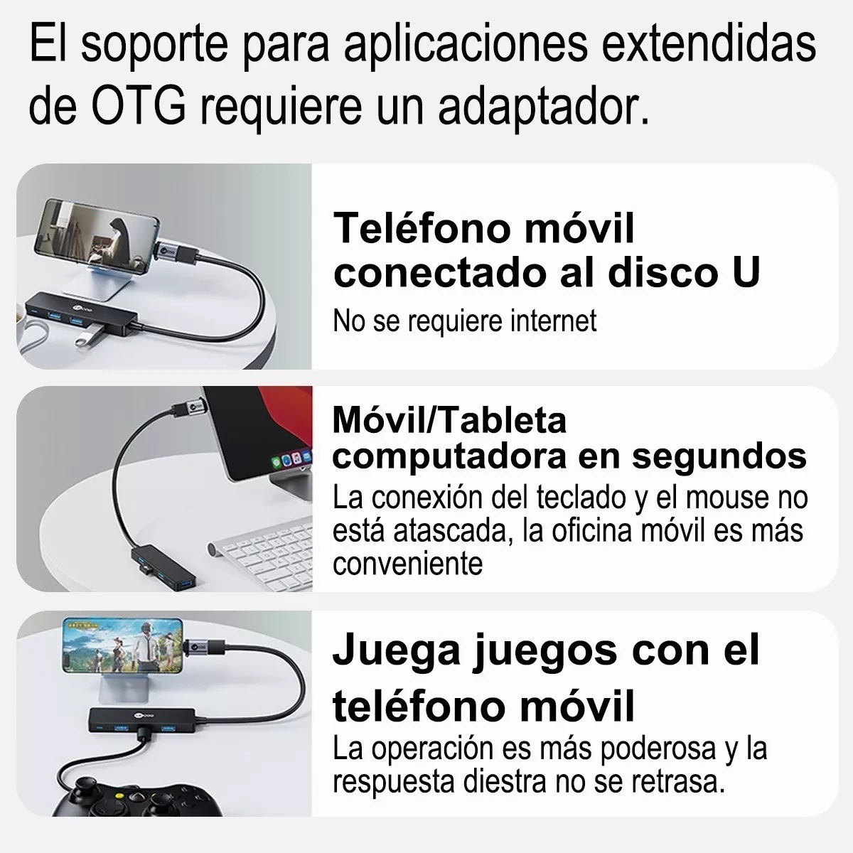 Conector Múltiple Usb 3.0 De 4 Puertos