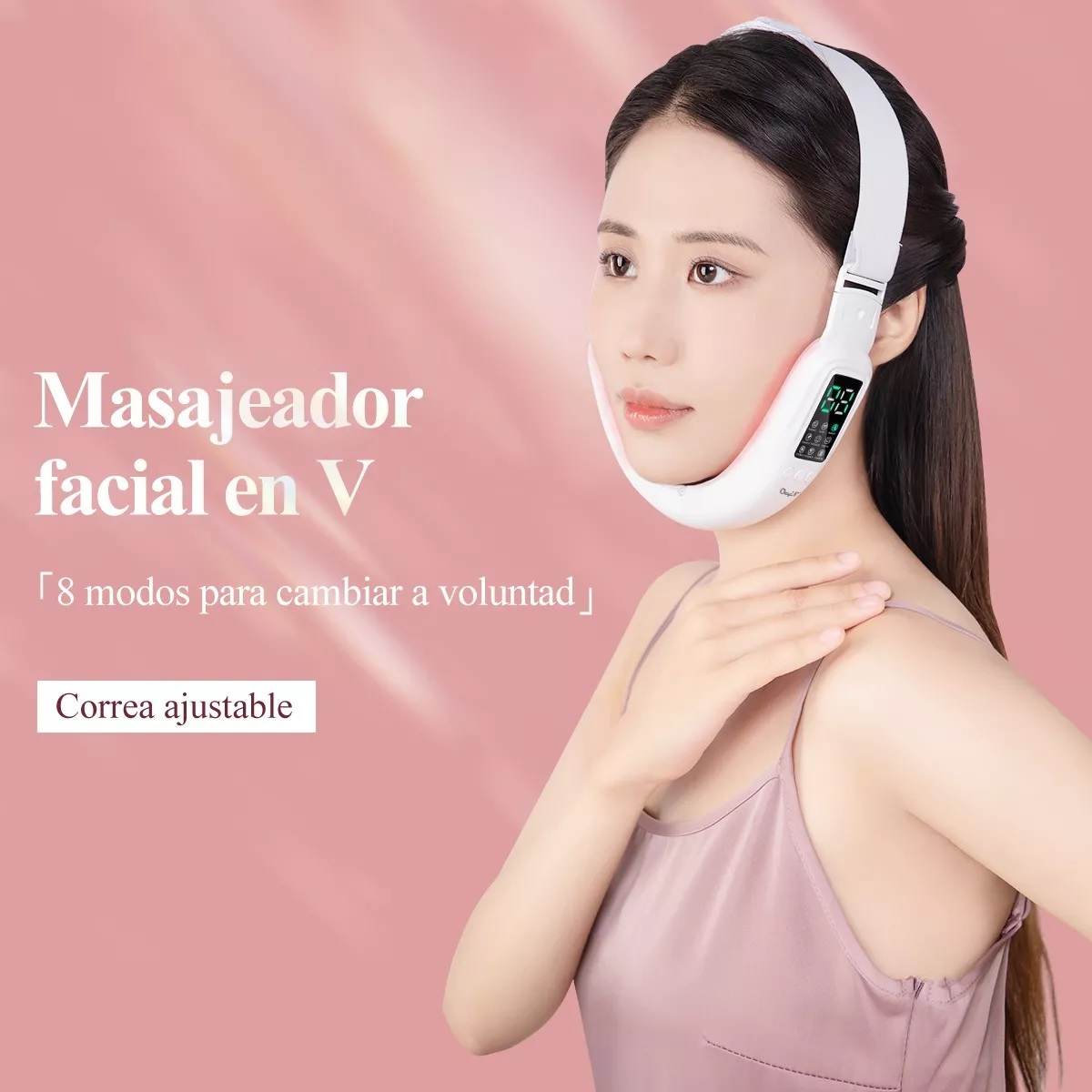 Reductora De Papada Ems Masajeador Facial Led Anti Arrugas