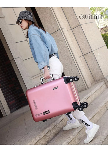 Quanna Maleta Equipaje Ligero 24in Con Candado De Seguridad Mano De Viaje Moda Doble Fila 4 Ruedas 360° Impermeable Y Antirrobo Resistentes Al Desgaste Y Silenciosas Oro Rosa