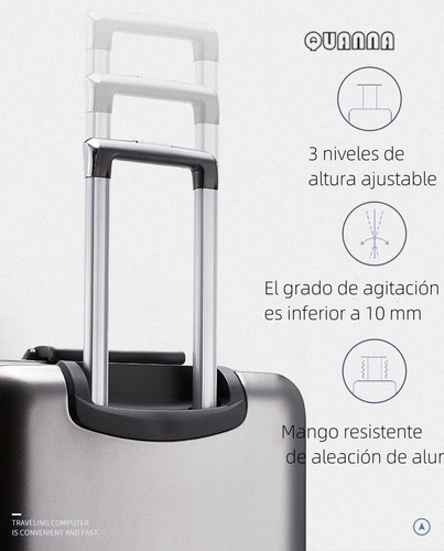 Quanna Maleta Equipaje Ligero 24in Con Candado De Seguridad Mano De Viaje Moda Doble Fila 4 Ruedas 360° Impermeable Y Antirrobo Resistentes Al Desgaste Y Silenciosas Oro Rosa