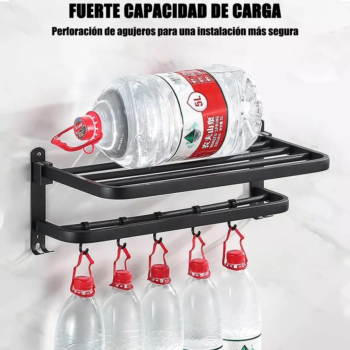 Toallero Soporte De Toallas Estante Para Baño De Pared 60cm