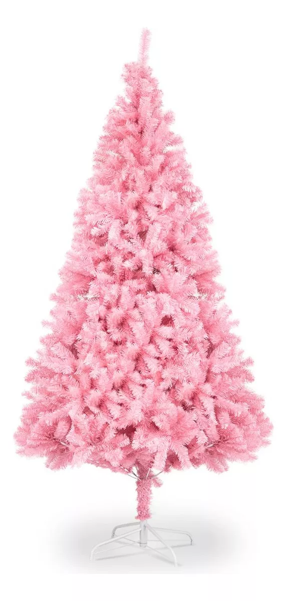 Árbol de Navidad Pino de Navidad Artificial Color Rosa Denso Frondoso 1.80 m y 650 Ramas