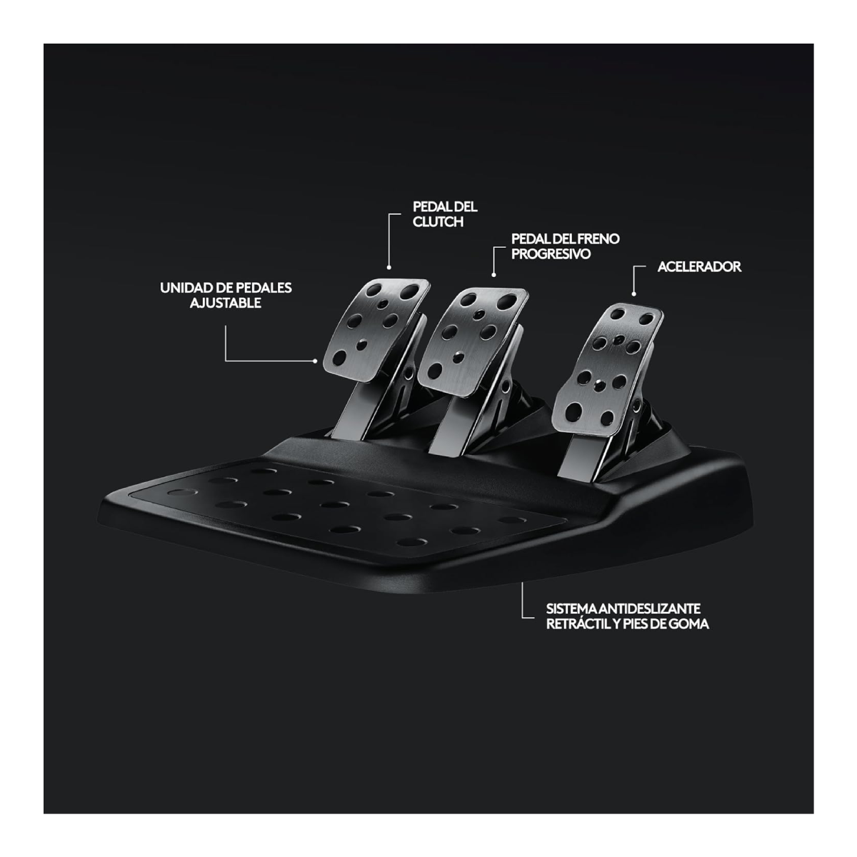 Logitech G920 Driving Force Volante de Carreras y Pedales Ajustables para Xbox Series X|S, Xbox One, PC, Color Negro