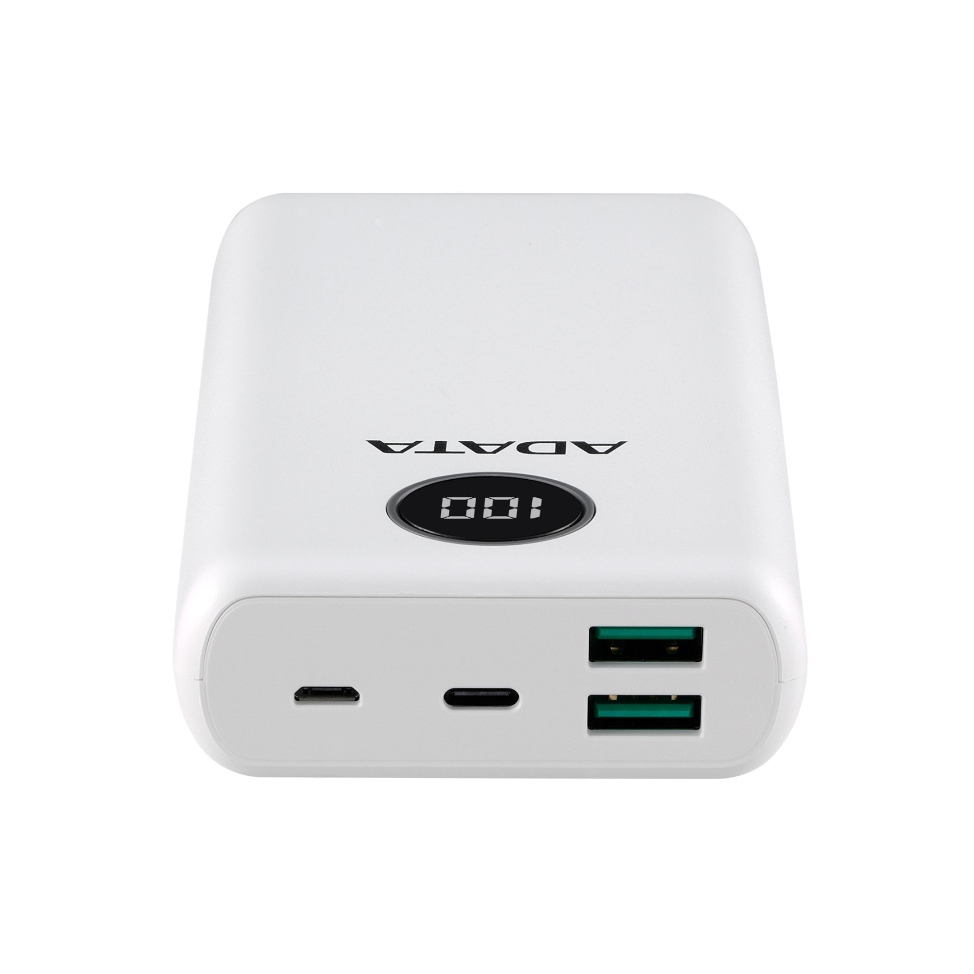 Batería Portátil Adata P20000QCD de 20,000 mAh, USB-A, USB-C, Blanco