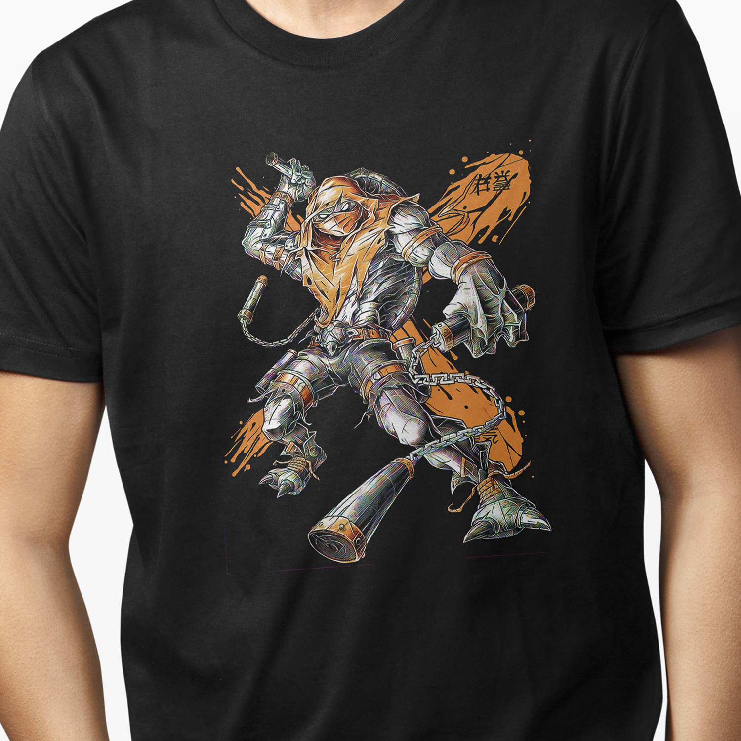Playera para hombre Miguel Ángel Guerrero Tortugas Ninja XOLO