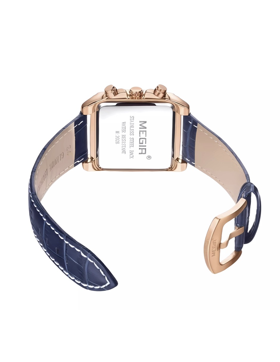 Reloj Megir para hombre Cuadrado Metálico