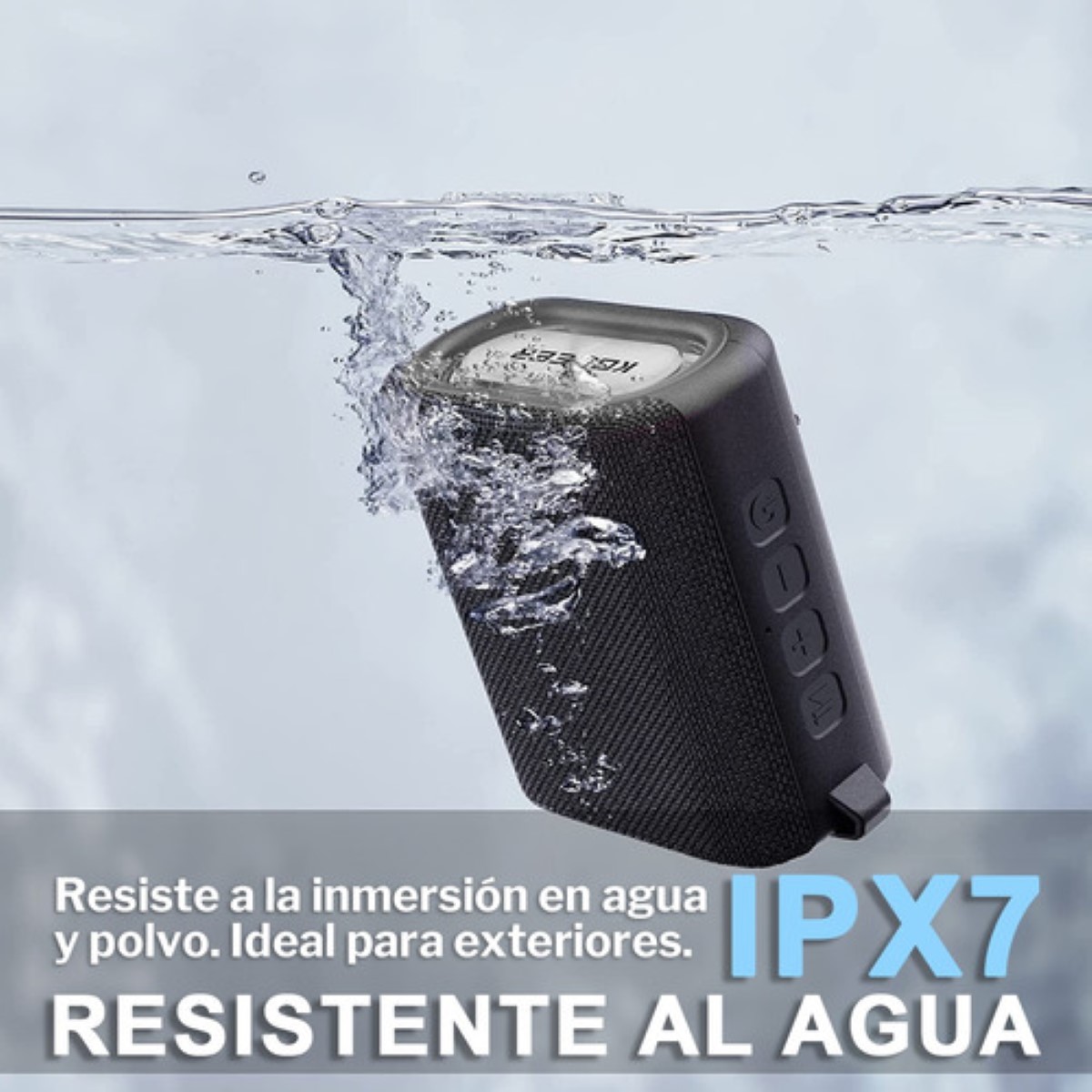 Bocina Bluetooth Impermeable Subwoofer Inalámbrica Portátil negro