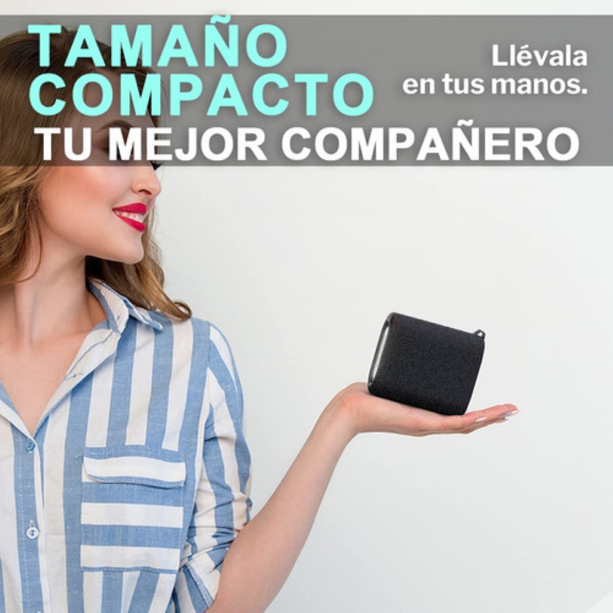 Bocina Bluetooth Impermeable Subwoofer Inalámbrica Portátil negro