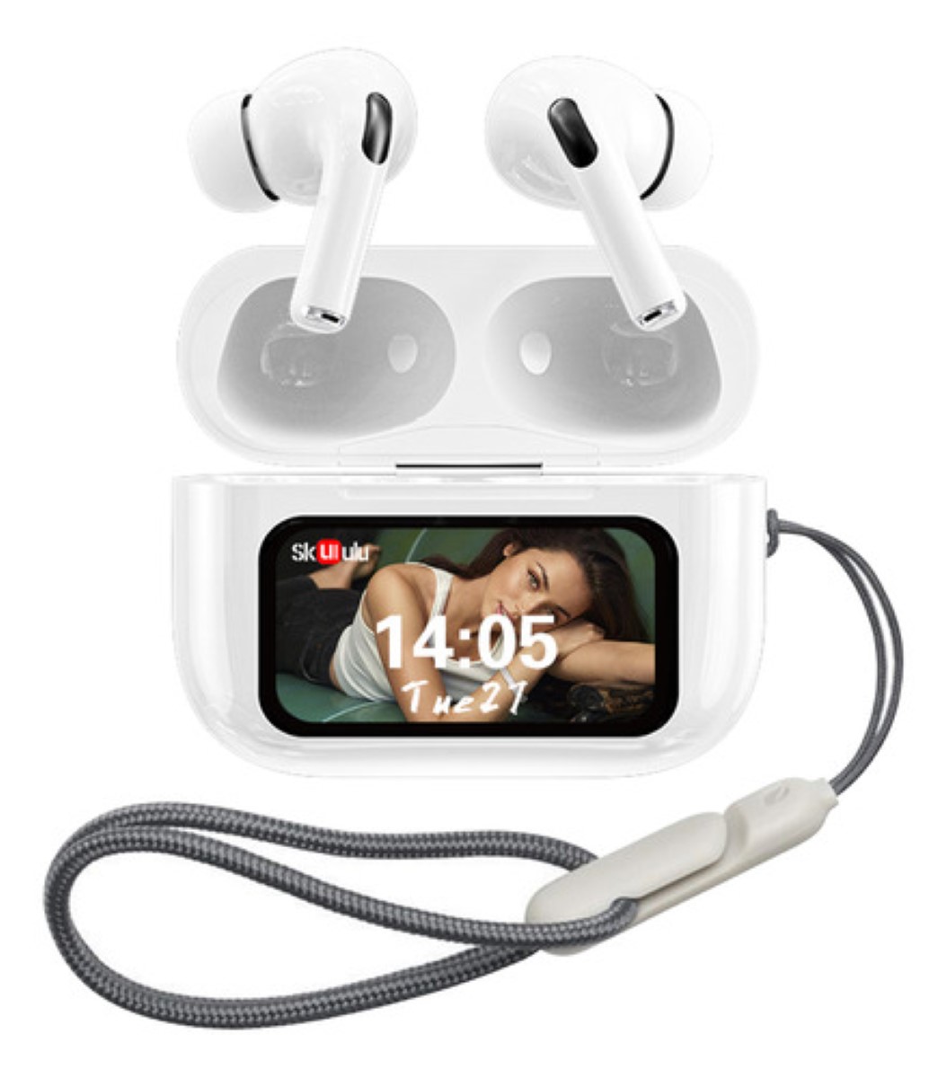 Smart Pantalla Audífonos Bluetooth 5.4 Anc Auriculares App blanco